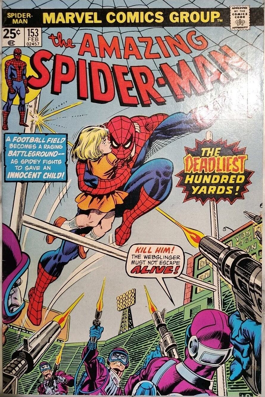 Amazing Spiderman number 153, February 1976, Marvel Comics